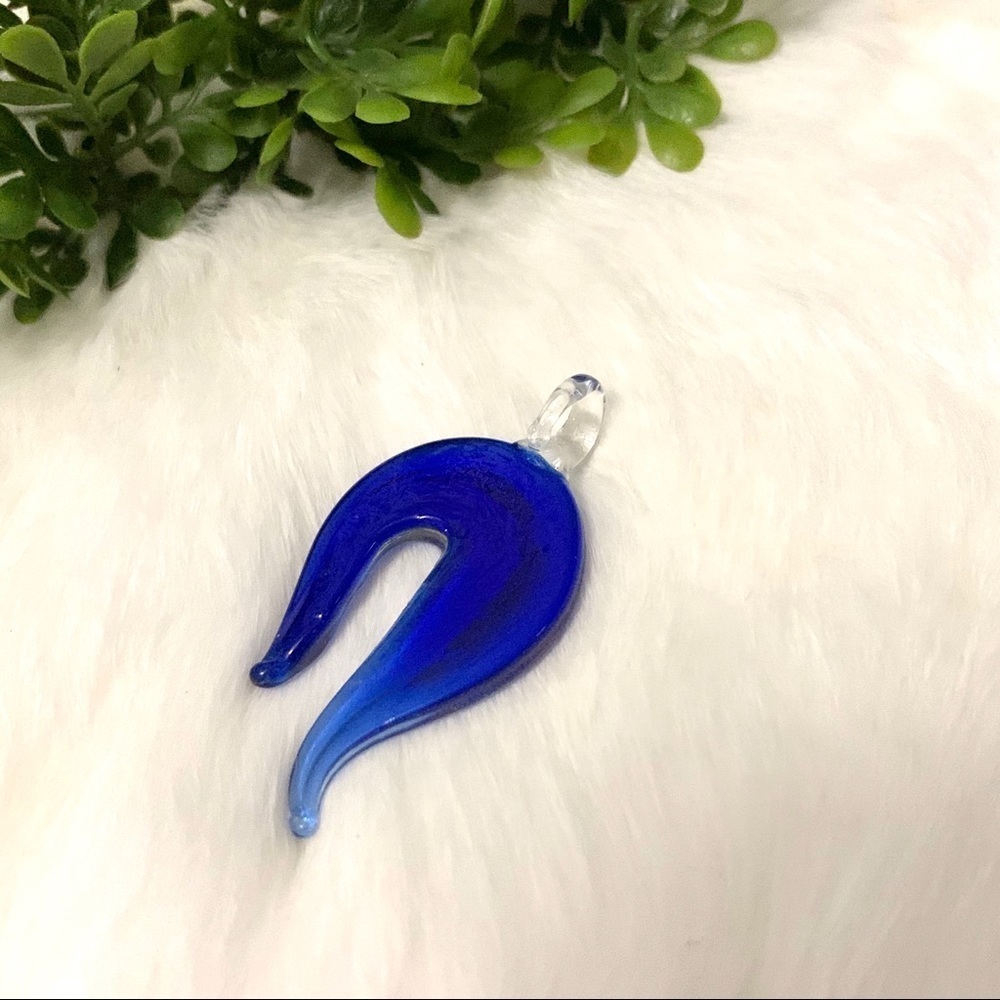 5/$25 Blue and Copper Glass Pendant - Picture 3 of 3